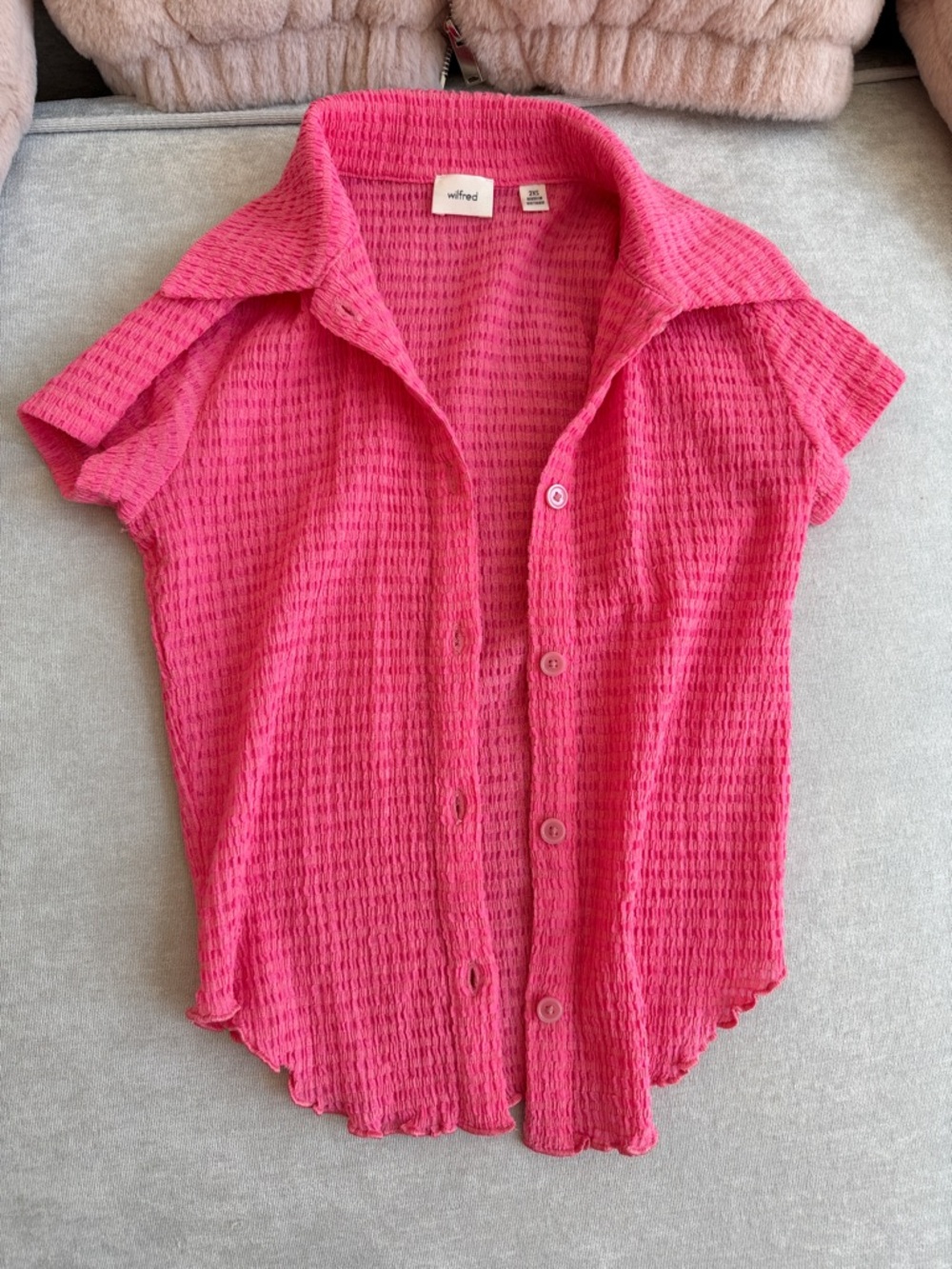 Wilfred Bright Pink Textured Shirt